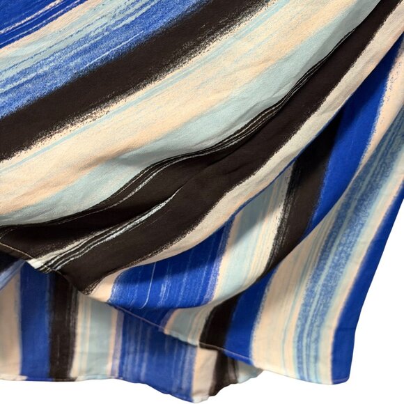 Cato Womens Blue/Black Striped Blouse Size 26/28W Polyester blouse - Picture 8 of 12